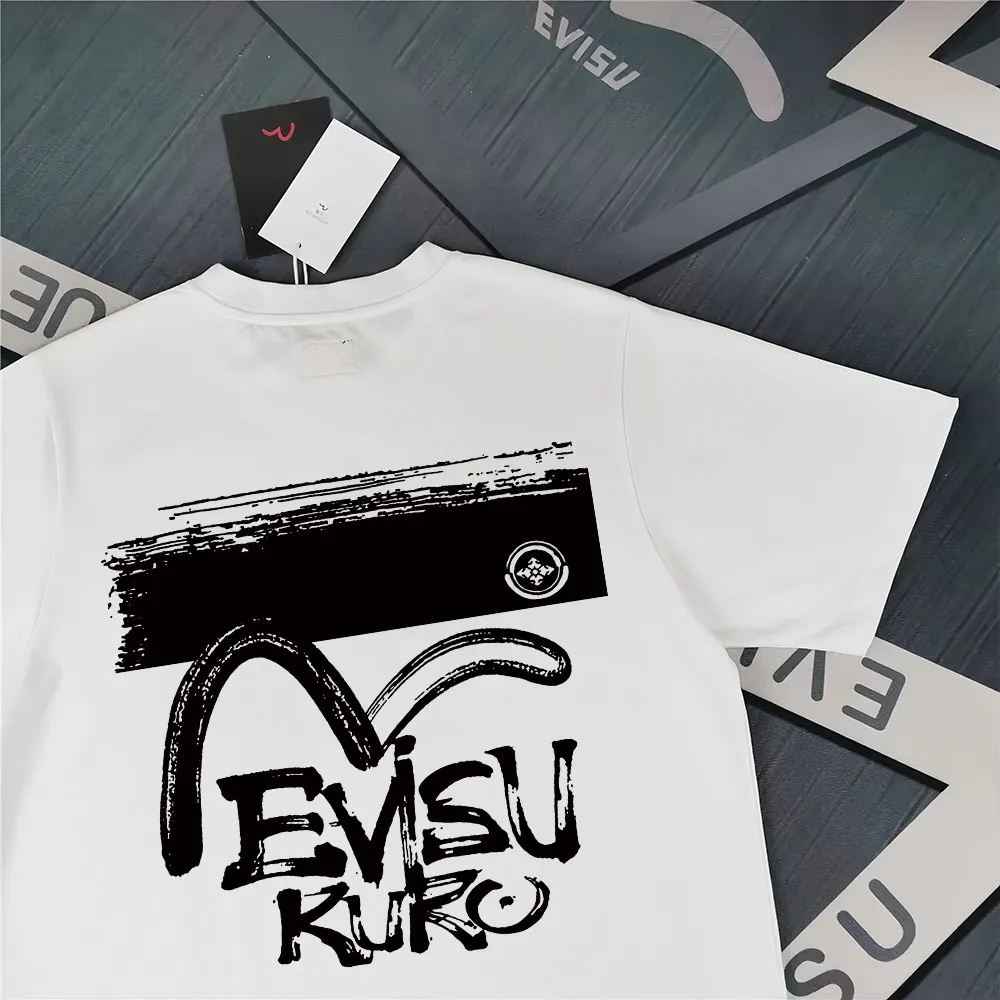 Evisu 2025New Arrival T ⚠ Quality⚠ Same Style T 。 ，Black S-XXL，White S-XXL，Gray M-XXL，Red M-XXL， Red M-XXL Blue M-XXL
